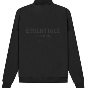 Essentials FOG Fear of God Mock Neck Half Zip Black Hoodie Sweatshirt Black XS